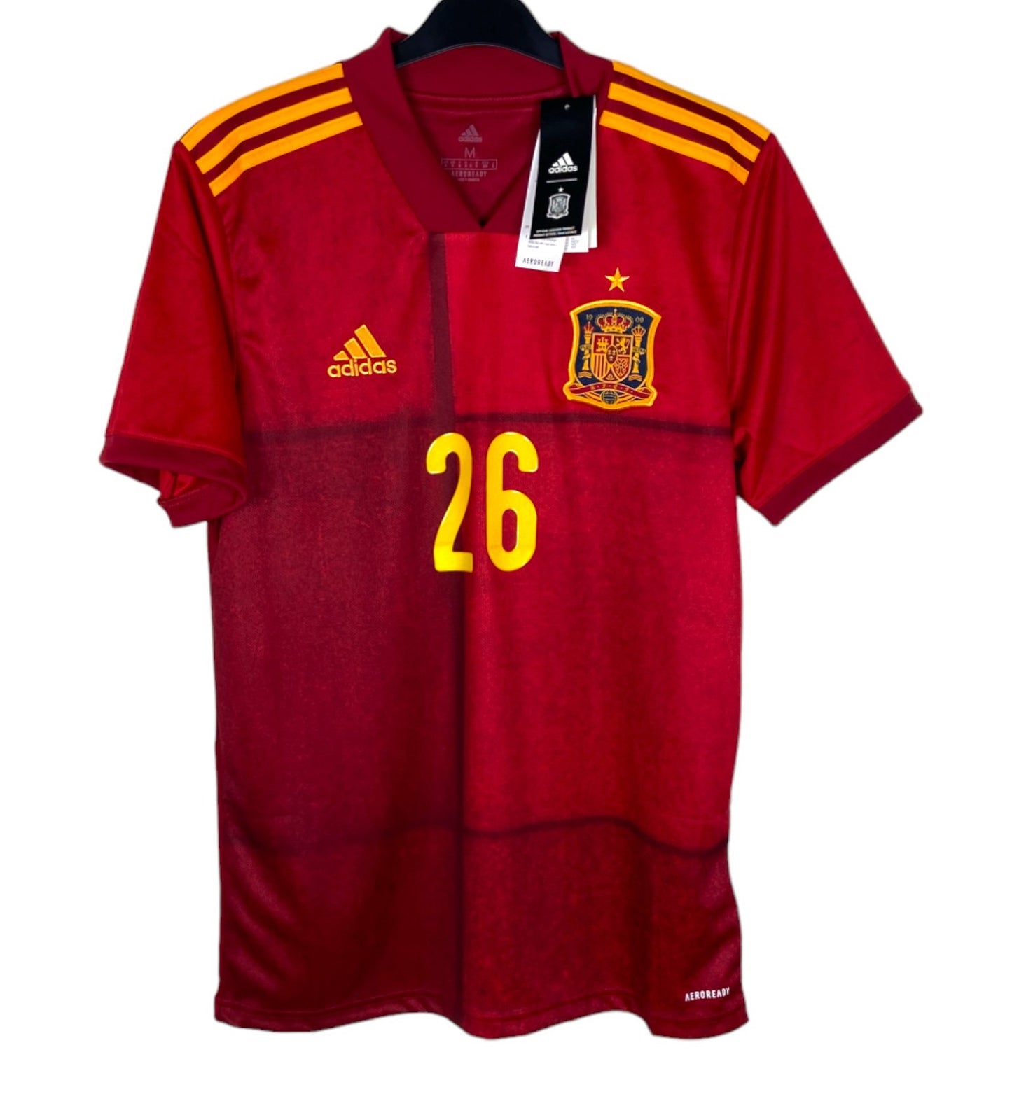 BNWT 2020 2021 Spain Adidas Home Football Shirt PEDRI 26 Men's Medium