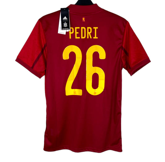 BNWT 2020 2021 Spain Adidas Home Football Shirt PEDRI 26 Men's Medium