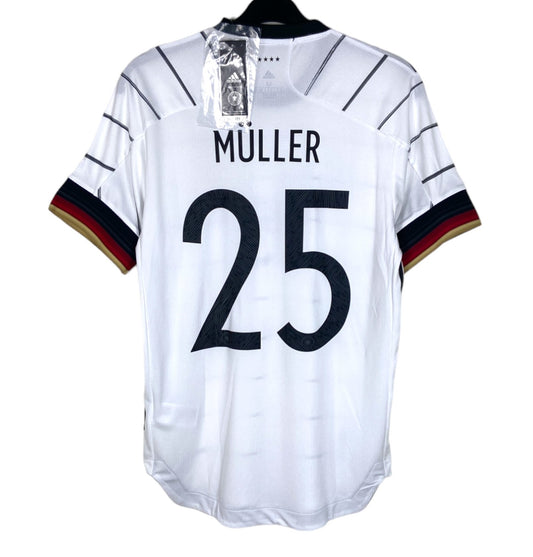 BNWT 2020 2021 Germany Adidas Home Player Issue Football Shirt MULLER 25 Men's Medium
