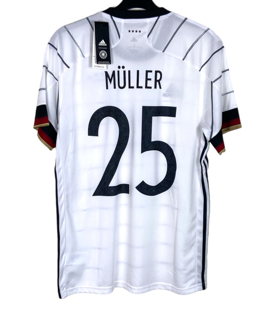 BNWT 2020 2021 Germany Adidas Home Football Shirt MULLER 25 Men's Large