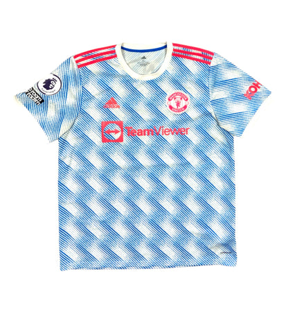 2021 2022 Manchester United Adidas Away Football Shirt B. FERNANDES 18 Men's XL