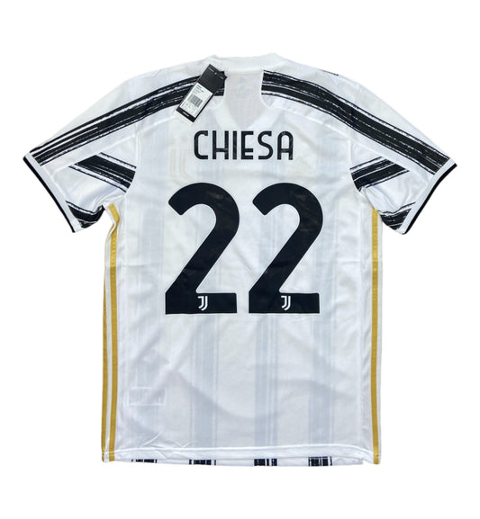 BNWT 2020 2021 Juventus Adidas Home Football Shirt CHIESA 22 Men's Medium