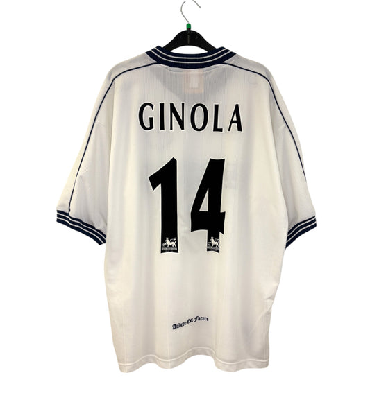 1998 1999 Tottenham Hotspur Pony Home Football Shirt GINOLA 14 Men's XL
