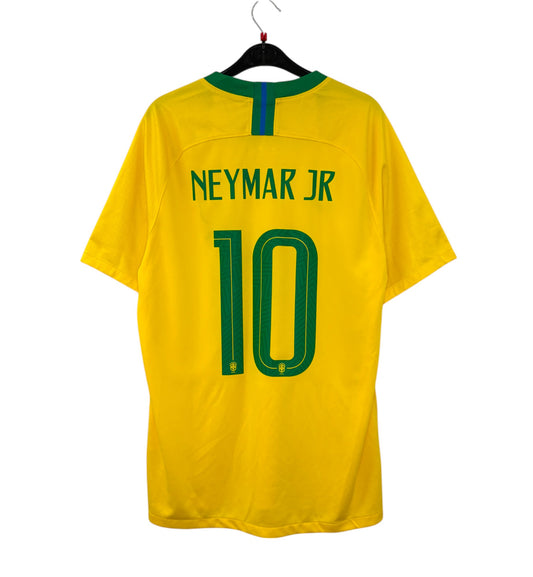 2018 2019 Brazil Nike Home Football Shirt NEYMAR JR 10 Men's Large