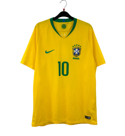2018 2019 Brazil Nike Home Football Shirt NEYMAR JR 10 Men's Large