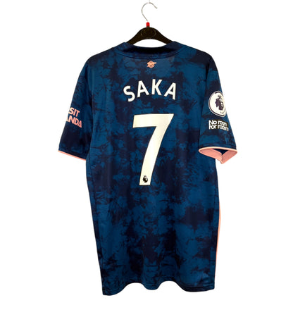 2020 2021 Arsenal Adidas Third Football Shirt SAKA 7 Men's Large