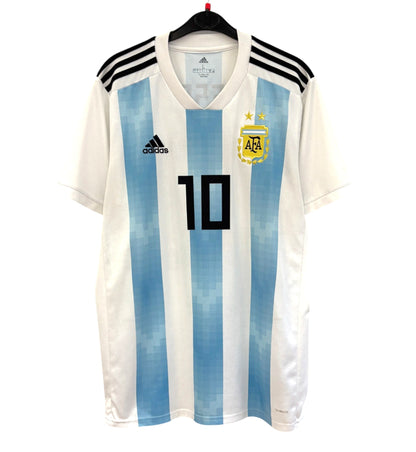 2018 2019 Argentina Adidas Home Football Shirt MESSI 10 Men's Large