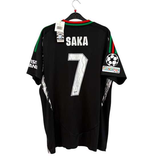 BNWT 2024 2025 Arsenal Adidas Away UCL Football Shirt SAKA 7 Men's Large