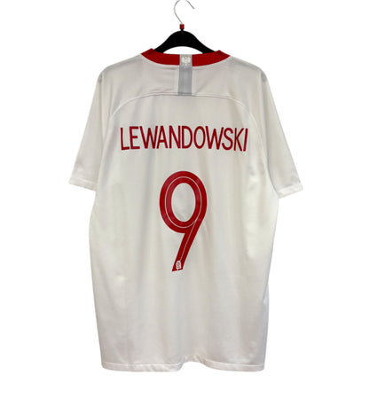 2018 2019 Poland Nike Home Football Shirt LEWANDOWSKI 9 Men's Large