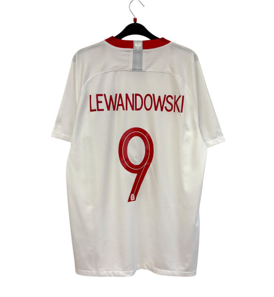 2018 2019 Poland Nike Home Football Shirt LEWANDOWSKI 9 Men's Large