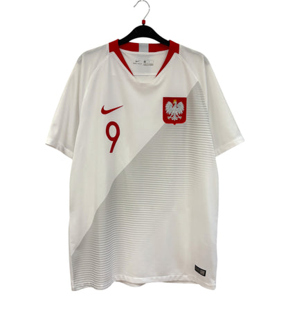 2018 2019 Poland Nike Home Football Shirt LEWANDOWSKI 9 Men's Large