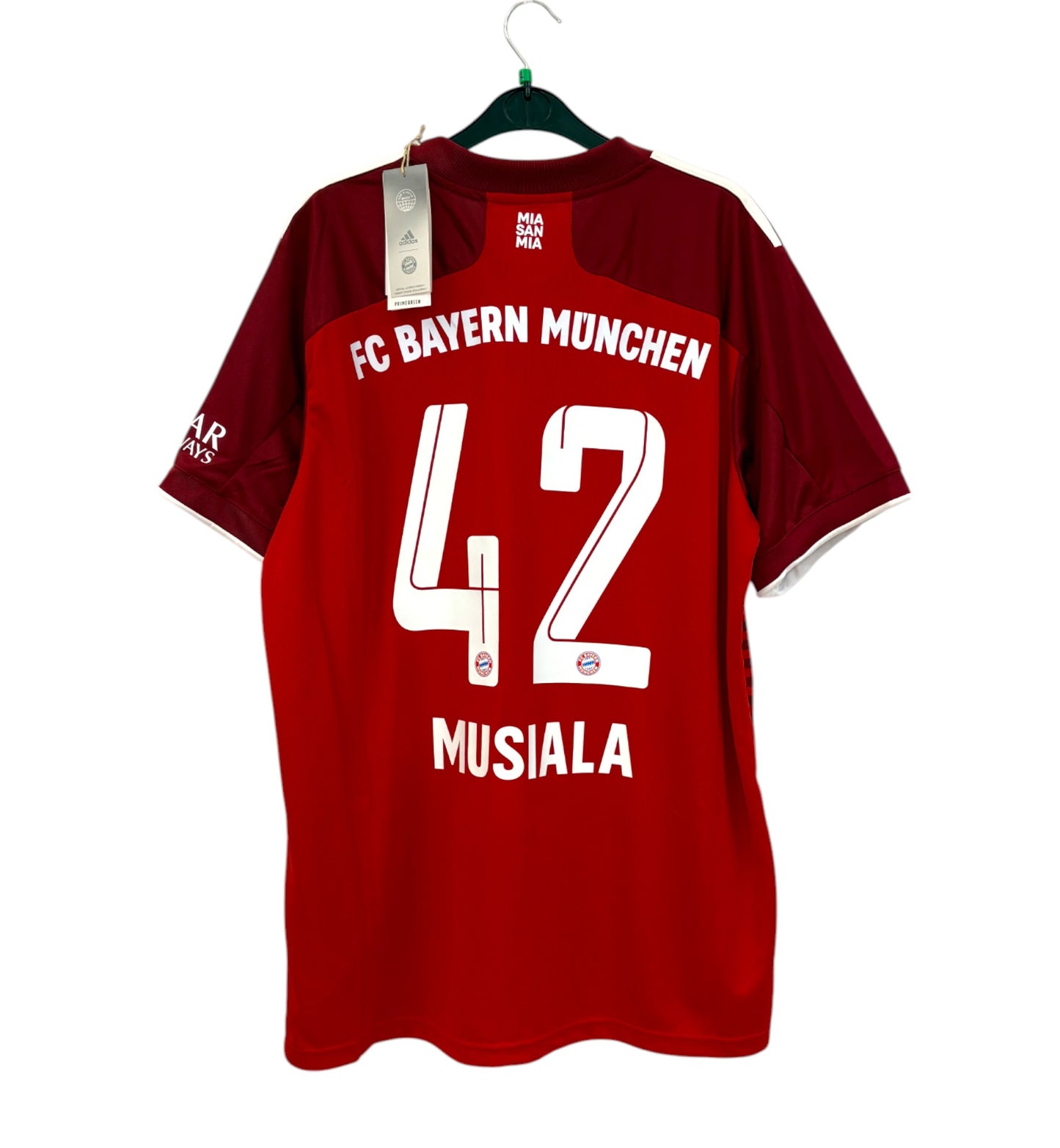 BNWT 2021 2022 Bayern Munich Adidas Home Football Shirt MUSIALA 42 Men's XL