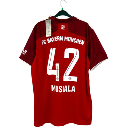 BNWT 2021 2022 Bayern Munich Adidas Home Football Shirt MUSIALA 42 Men's XL