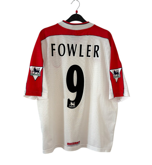 1998 1999 Liverpool Reebok Away Football Shirt FOWLER 9 Men's Large