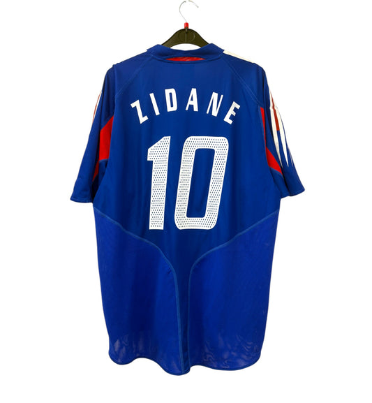2004 2006 France Home Adidas Football Shirt ZIDANE 10 Men's Large