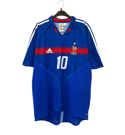 2004 2006 France Home Adidas Football Shirt ZIDANE 10 Men's Large