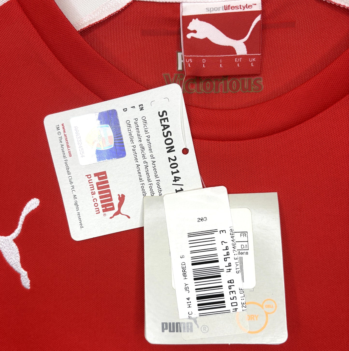 BNWT 2014 2015 Arsenal Puma Home Football Shirt OZIL 11 Men's Large