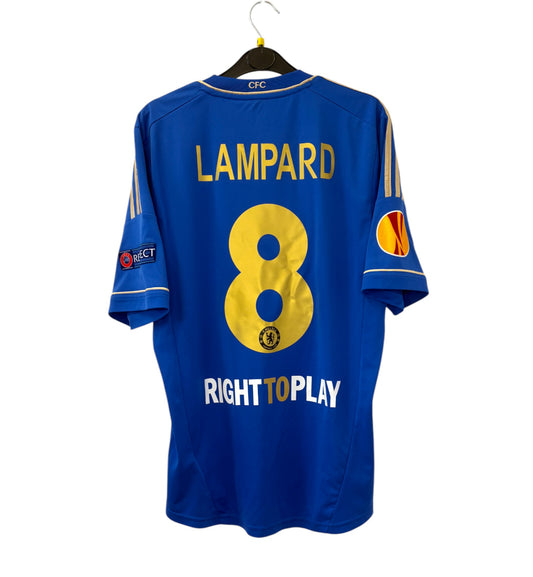 2012 2013 Chelsea Adidas Home Europa League Final Football Shirt LAMPARD 8 Men's Medium