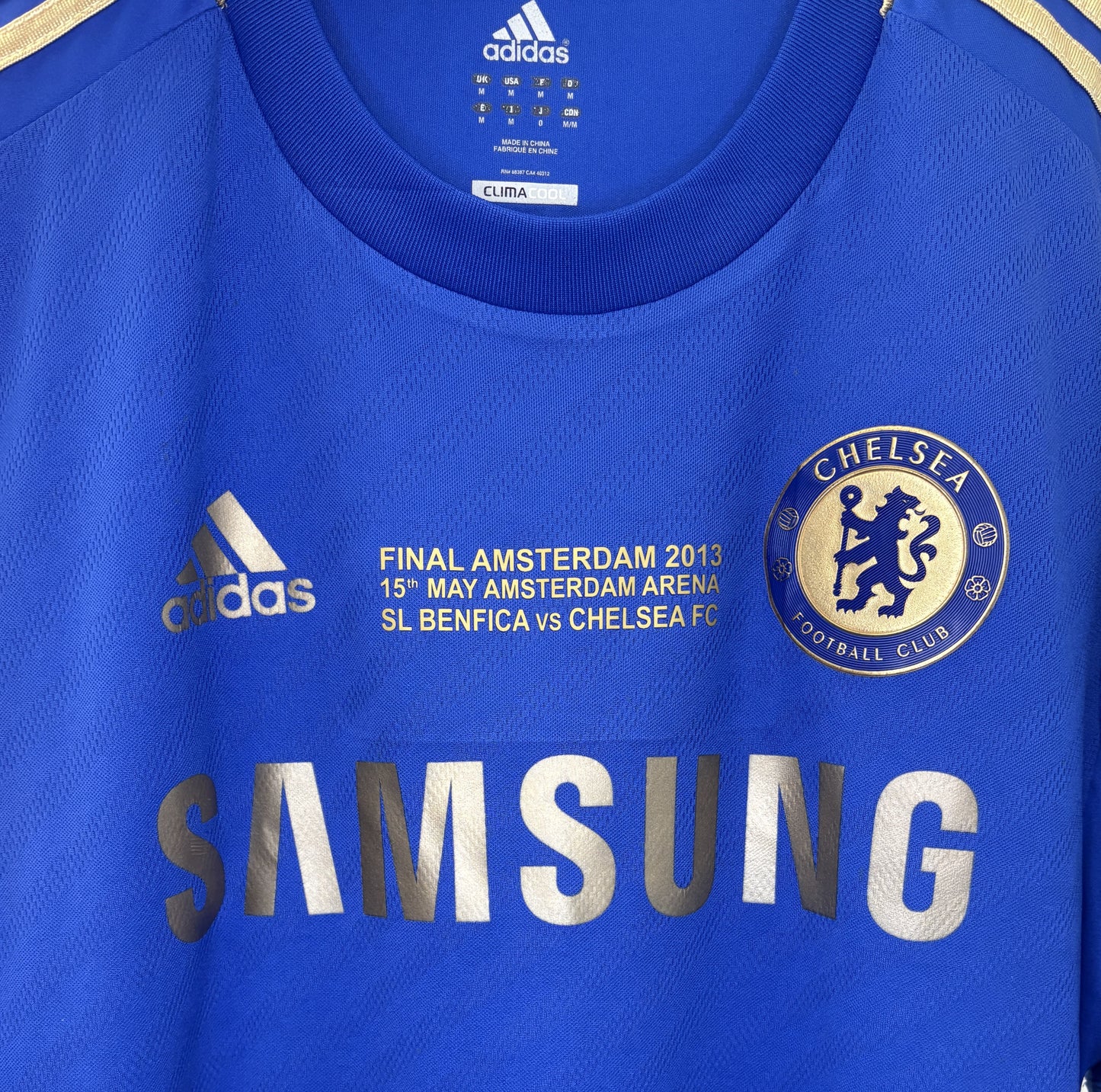 2012 2013 Chelsea Adidas Home Europa League Final Football Shirt LAMPARD 8 Men's Medium