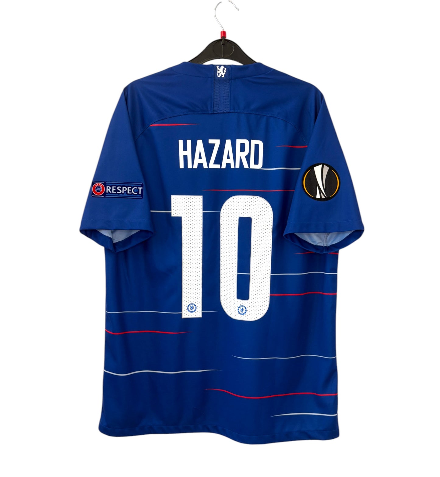 2018 2019 Chelsea Nike Home Europa League Final Football Shirt HAZARD 10 Mens Large