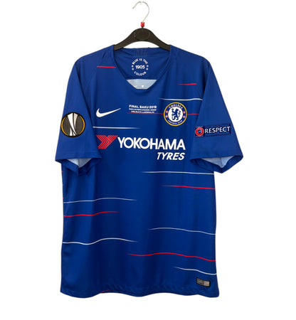 2018 2019 Chelsea Nike Home Europa League Final Football Shirt HAZARD 10 Mens Large