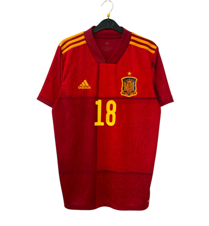 BNWT 2020 2021 Spain Adidas Home Football Shirt JORDI ALBA 18 Men's Medium