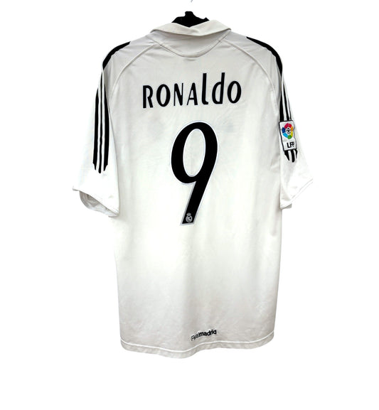 2005 2006 Real Madrid Adidas Home Football Shirt RONALDO 9 Men's Medium