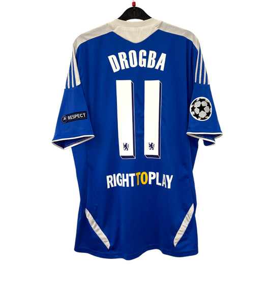 2011 2012 Chelsea Adidas Home UCL Final Football Shirt DROGBA 11 Men's Large