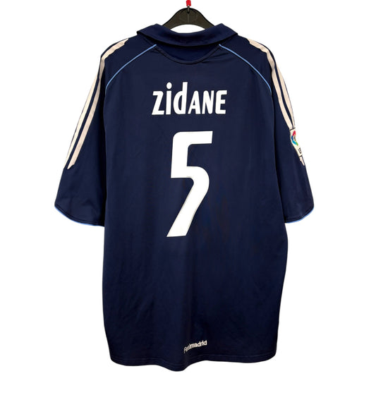 2005 2006 Real Madrid Adidas Away Football Shirt ZIDANE 5 Men's Large
