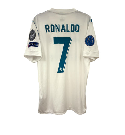 2017 2018 Real Madrid Adidas Home RONALDO 7 Final Football Shirt Men's Medium