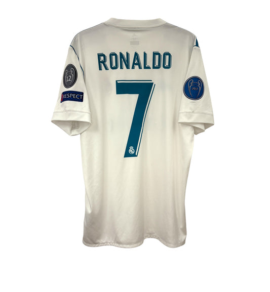 2017 2018 Real Madrid Adidas Home RONALDO 7 Final Football Shirt Men's Medium