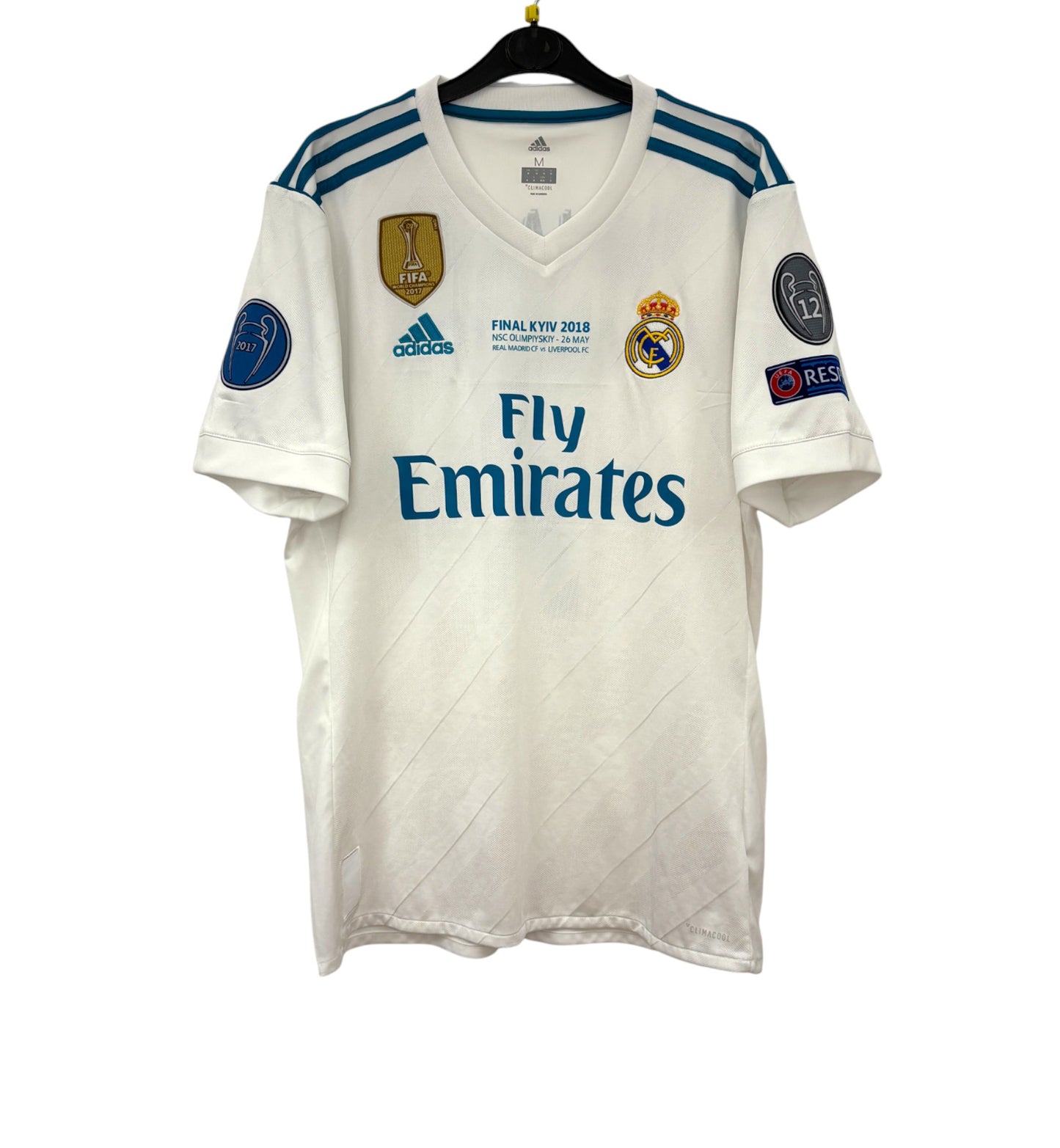 2017 2018 Real Madrid Adidas Home RONALDO 7 Final Football Shirt Men's Medium