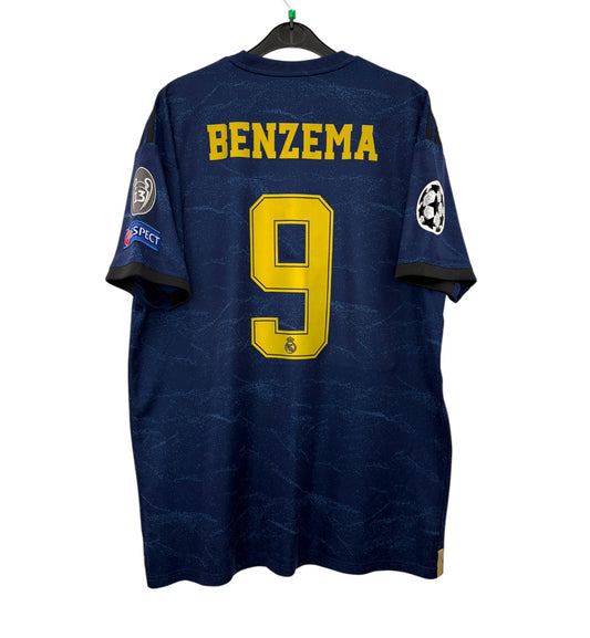 2019 2020 Real Madrid Adidas Away BENZEMA 9 Football Shirt Men's Large