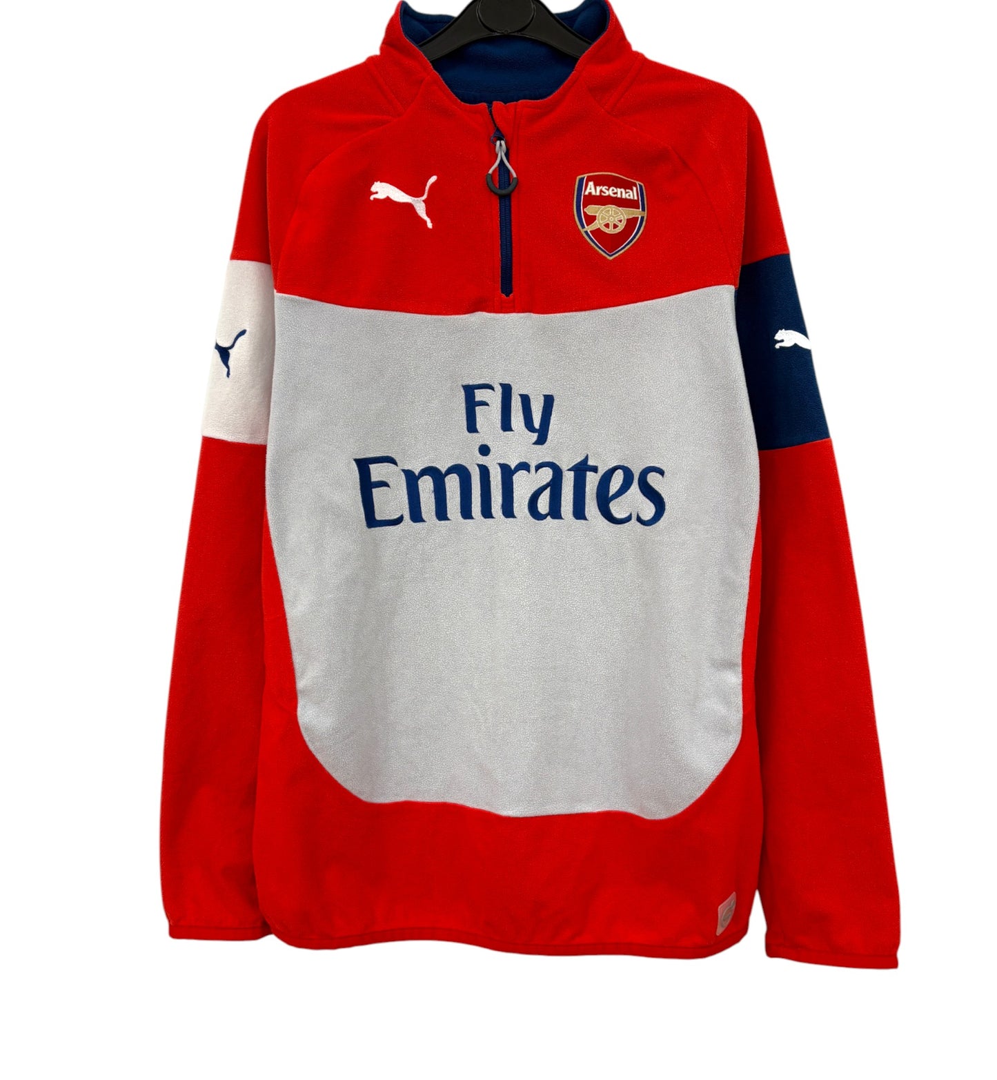 2014 2015 Arsenal Puma Warm Up Football 1/4 Zip Top Men's Medium