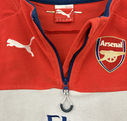 2014 2015 Arsenal Puma Warm Up Football 1/4 Zip Top Men's Medium