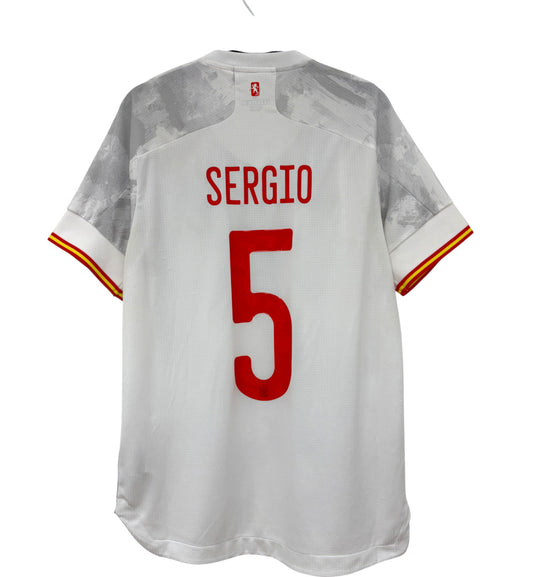 2020 2021 Spain Adidas Away HEAT.RDY Football Shirt SERGIO 5 Men's Medium