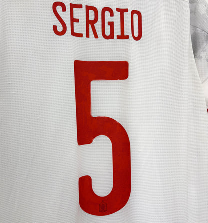 2020 2021 Spain Adidas Away HEAT.RDY Football Shirt SERGIO 5 Men's Medium