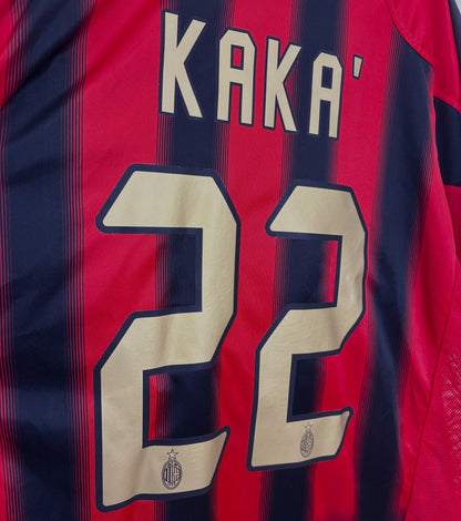 2004 2005 AC Milan Adidas Home Football Shirt KAKA 22 Men's Large