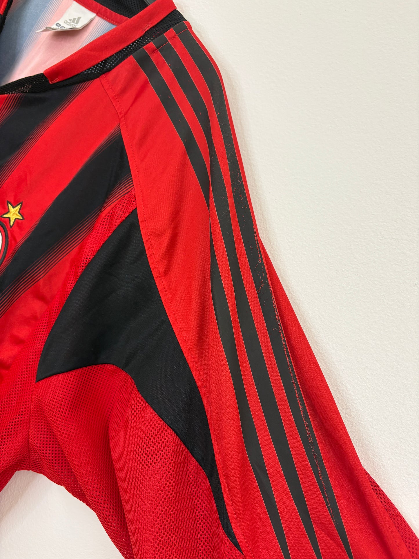 2004 2005 AC Milan Adidas Home Football Shirt KAKA 22 Men's Large