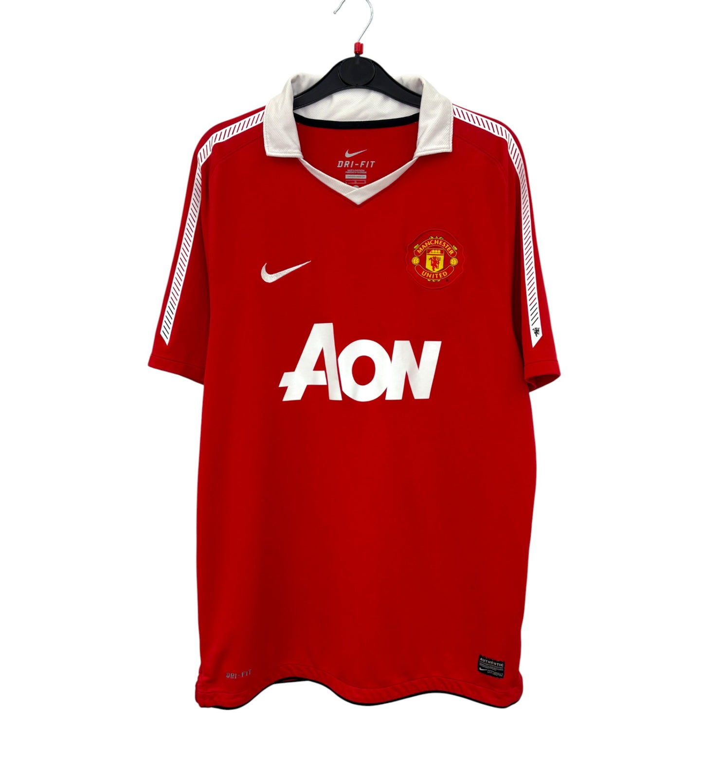 2010 2011 Manchester United Nike Home Football Shirt VIDIC 15 Men's Large