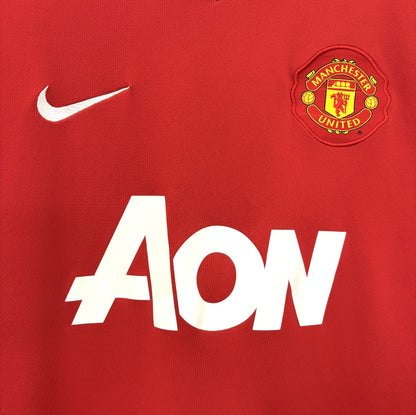 2010 2011 Manchester United Nike Home Football Shirt VIDIC 15 Men's Large