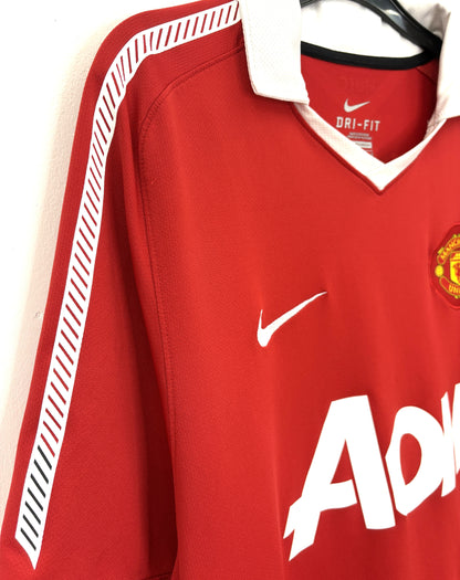 2010 2011 Manchester United Nike Home Football Shirt VIDIC 15 Men's Large