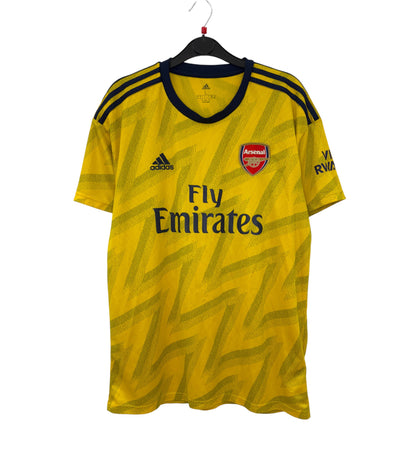 2019 2020 Arsenal Adidas Away 'Bruised Banana' Football Shirt AUBAMEYANG 14 Men's Large