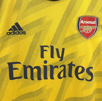 2019 2020 Arsenal Adidas Away 'Bruised Banana' Football Shirt AUBAMEYANG 14 Men's Large