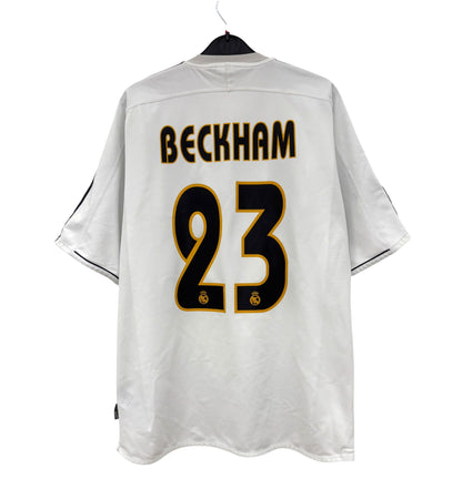 2003 2004 Real Madrid Adidas Home Football Shirt BECKHAM 23 Men's Large