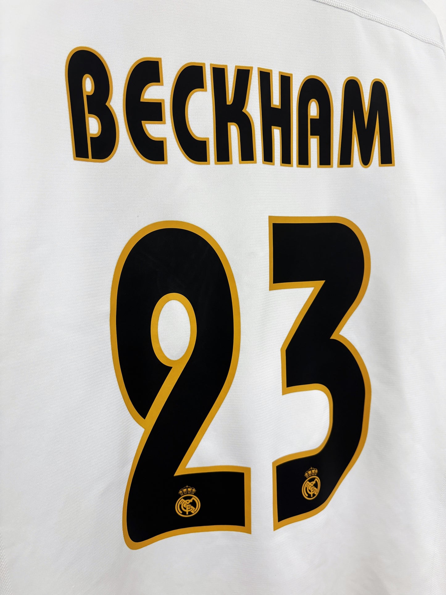 2003 2004 Real Madrid Adidas Home Football Shirt BECKHAM 23 Men's Large