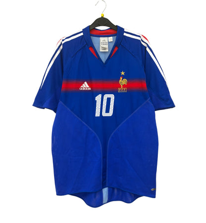 2004 2006 France Home Adidas Football Shirt ZIDANE 10 Men's Medium