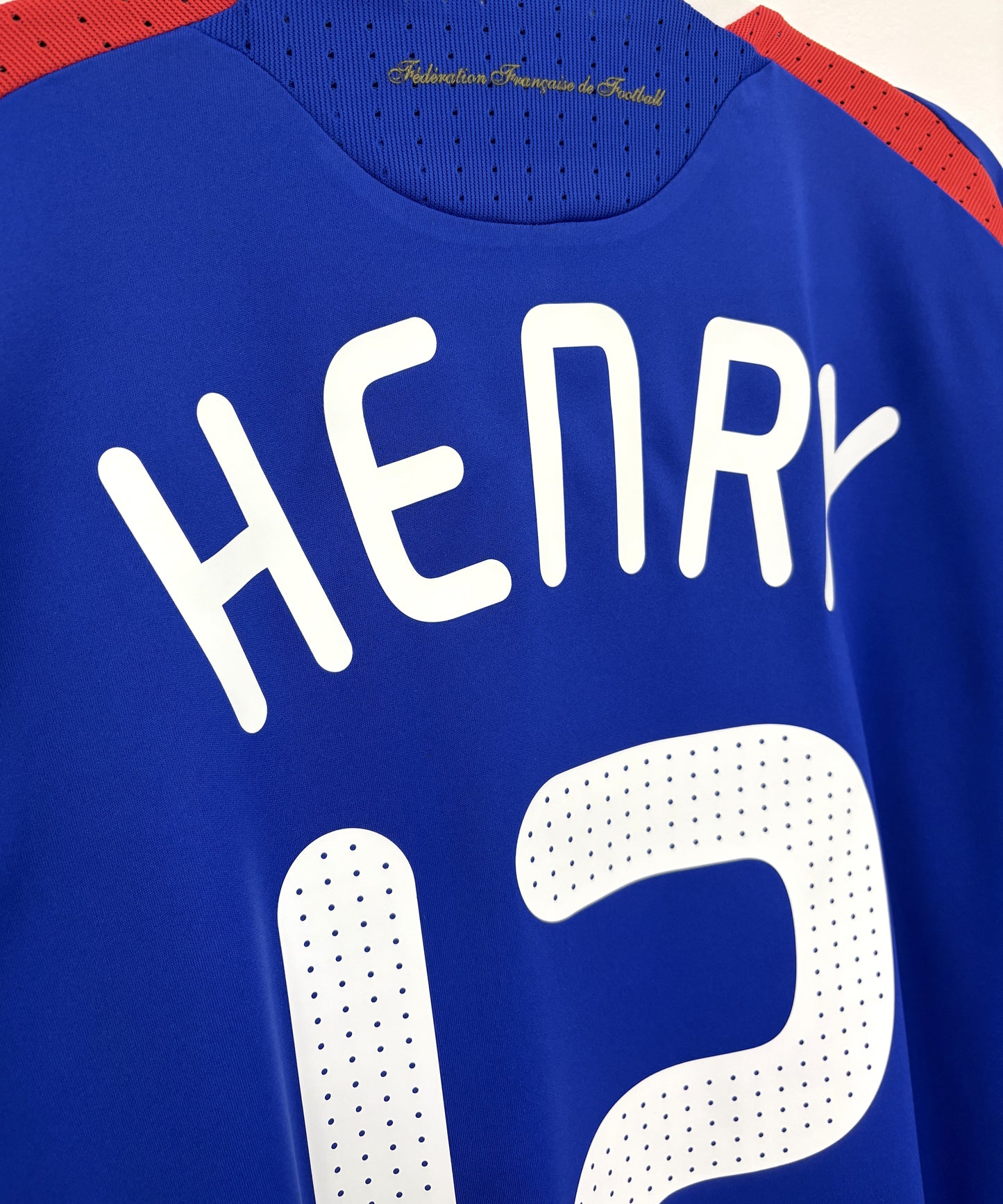 2008 2009 France Adidas Home Football Shirt HENRY 12 Men's Large
