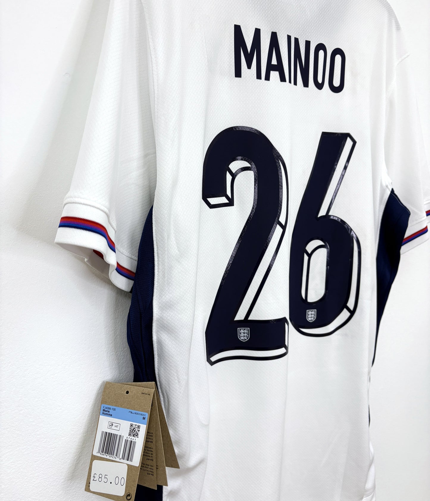 BNWT 2024 2025 England Nike Home Shirt MAINOO 26 Men's Medium