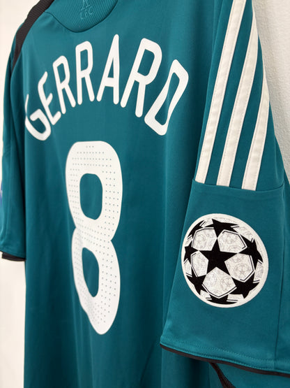 2008 2009 Liverpool Adidas UCL 3rd Shirt GERRARD 8 Men's XL